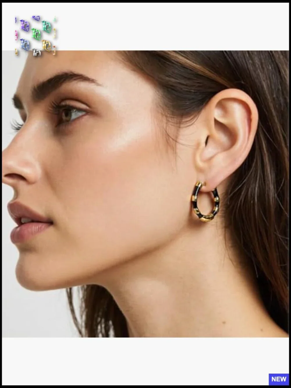 14K Gold Huggie Dangle Earrings Lightweight Trendy Hoop Earrings Hypoallergenic